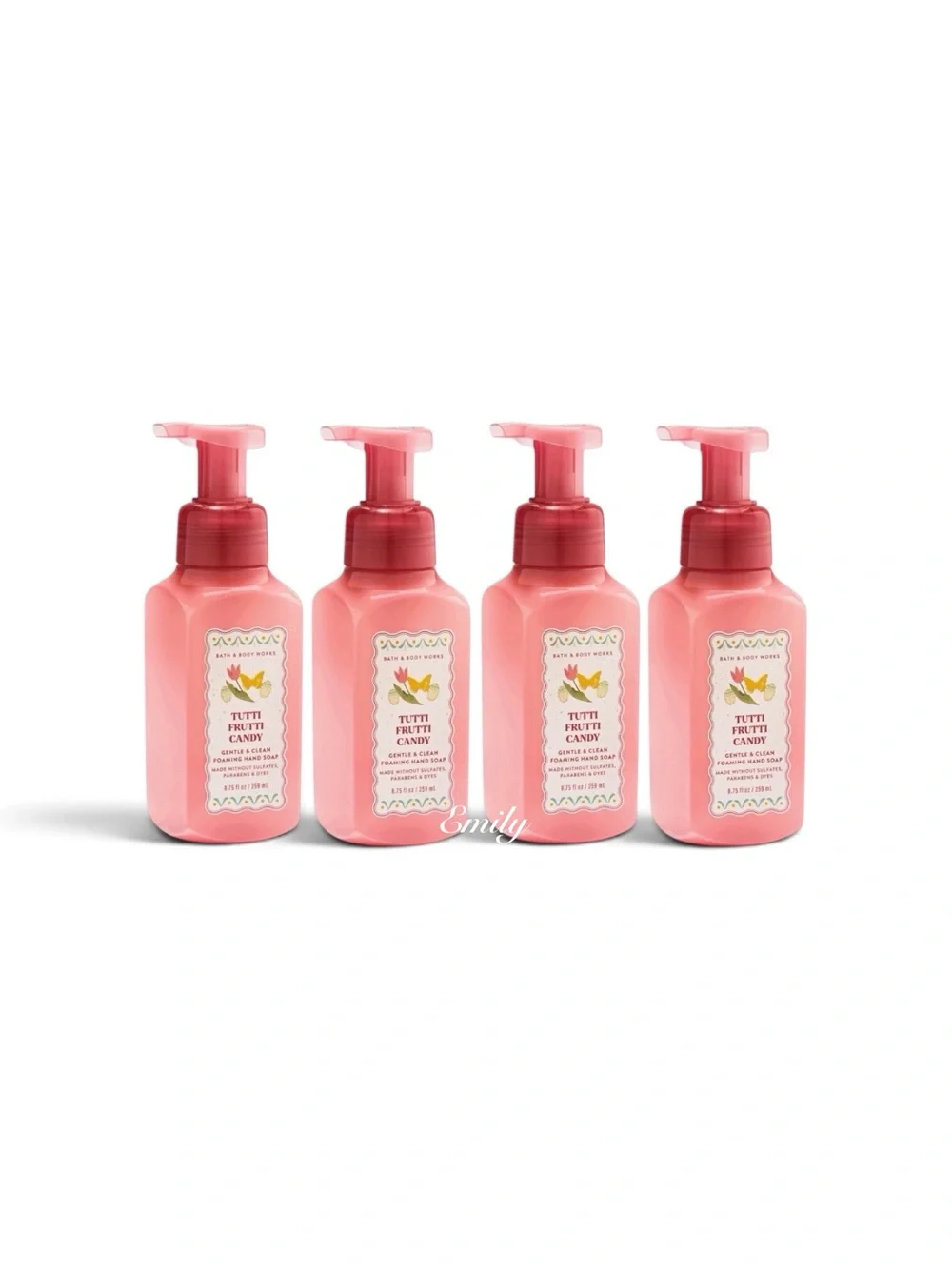 4X Bath & Body Works TUTTI FRUITY foaming hand soap 8.75 fl oz set bundle